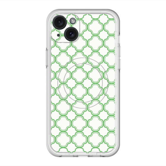 スリムプロテクションプレミアムケース with MagSafe［ Moroccan3 - Green ］