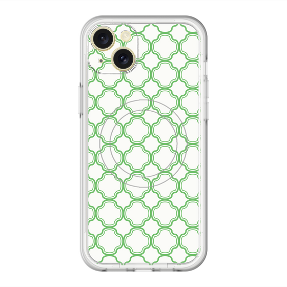スリムプロテクションプレミアムケース with MagSafe［ Moroccan3 - Green ］