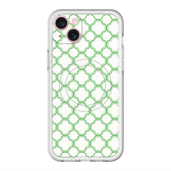 スリムプロテクションプレミアムケース with MagSafe［ Moroccan3 - Green ］