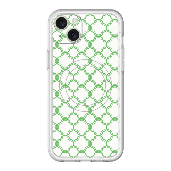 スリムプロテクションプレミアムケース with MagSafe［ Moroccan3 - Green ］