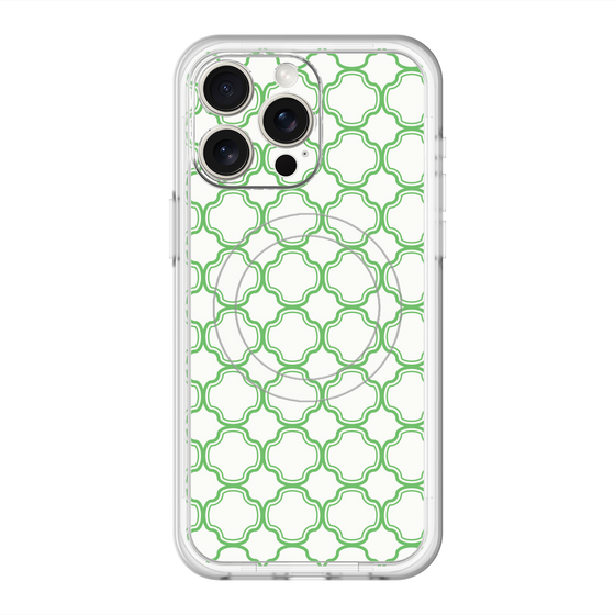 スリムプロテクションプレミアムケース with MagSafe［ Moroccan3 - Green ］