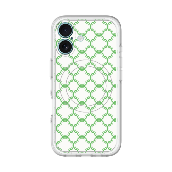 スリムプロテクションプレミアムケース with MagSafe［ Moroccan3 - Green ］