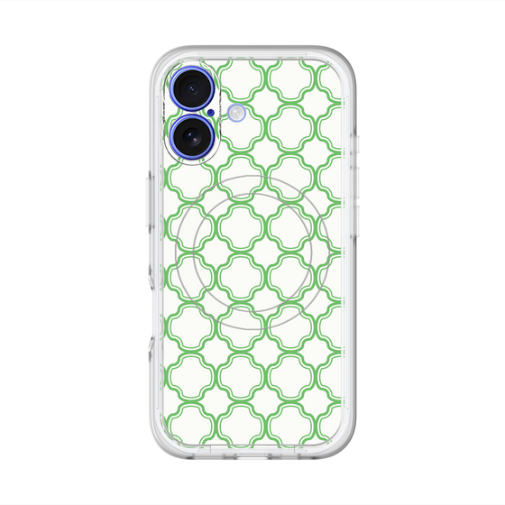スリムプロテクションプレミアムケース with MagSafe［ Moroccan3 - Green ］