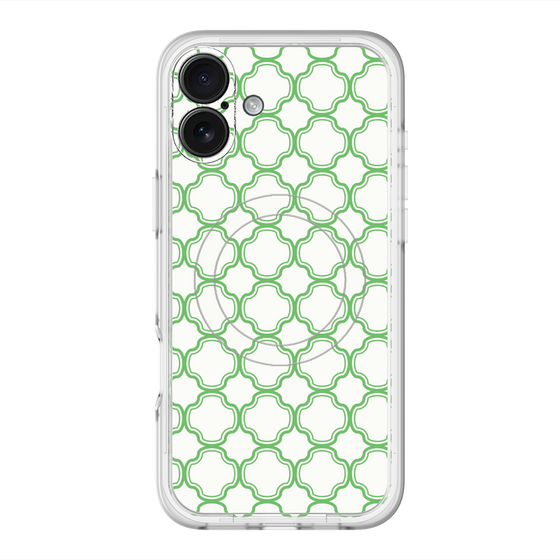 スリムプロテクションプレミアムケース with MagSafe［ Moroccan3 - Green ］