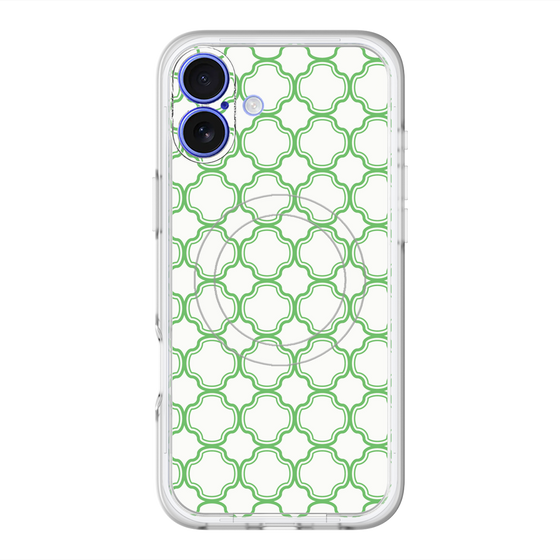 スリムプロテクションプレミアムケース with MagSafe［ Moroccan3 - Green ］