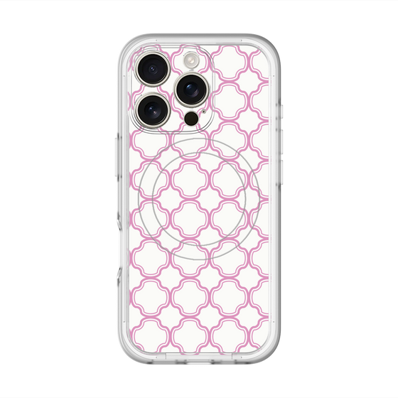 スリムプロテクションプレミアムケース with MagSafe［ Moroccan3 - Pink ］