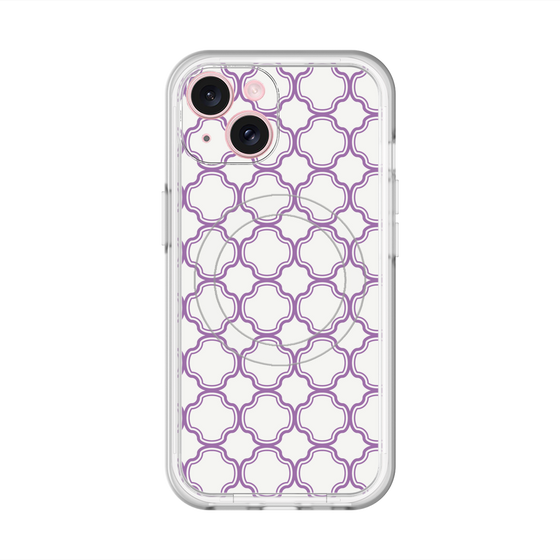 スリムプロテクションプレミアムケース with MagSafe［ Moroccan3 - Purple ］