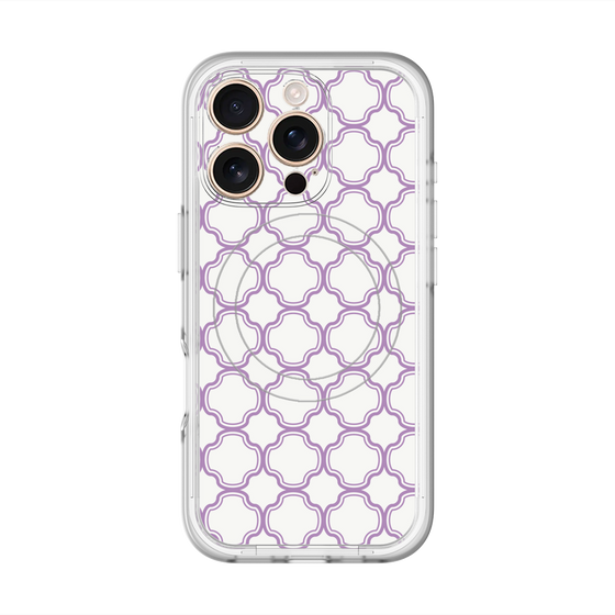 スリムプロテクションプレミアムケース with MagSafe［ Moroccan3 - Purple ］