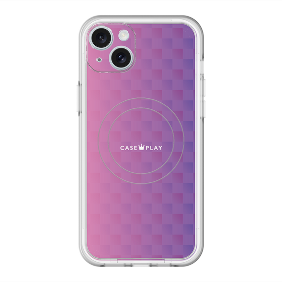 スリムプロテクションプレミアムケース with MagSafe［ CASEPLAY Check - Purple ］