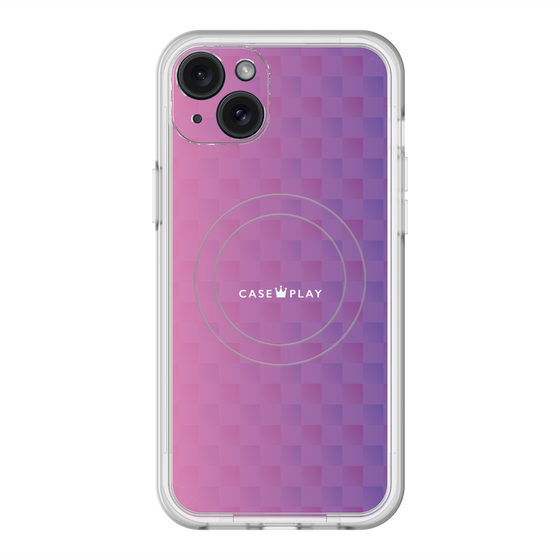 スリムプロテクションプレミアムケース with MagSafe［ CASEPLAY Check - Purple ］