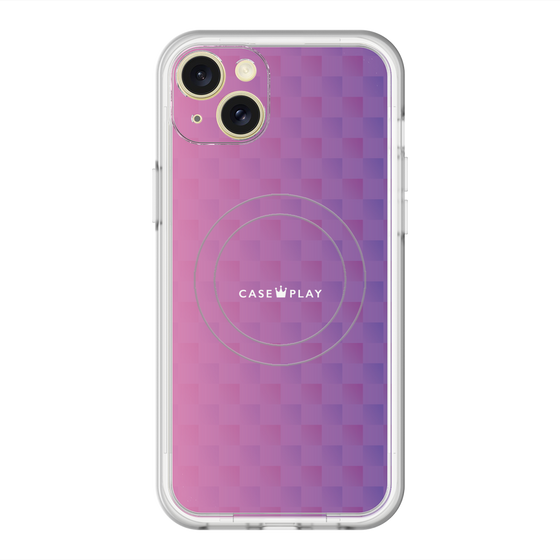 スリムプロテクションプレミアムケース with MagSafe［ CASEPLAY Check - Purple ］