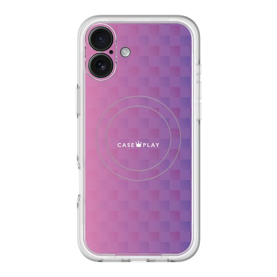 スリムプロテクションプレミアムケース with MagSafe［ CASEPLAY Check - Purple ］