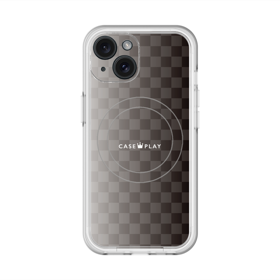 スリムプロテクションプレミアムケース with MagSafe［ CASEPLAY Check - Black ］