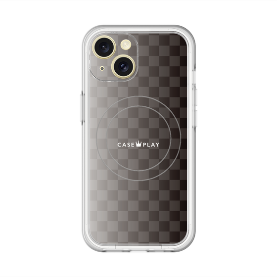 スリムプロテクションプレミアムケース with MagSafe［ CASEPLAY Check - Black ］