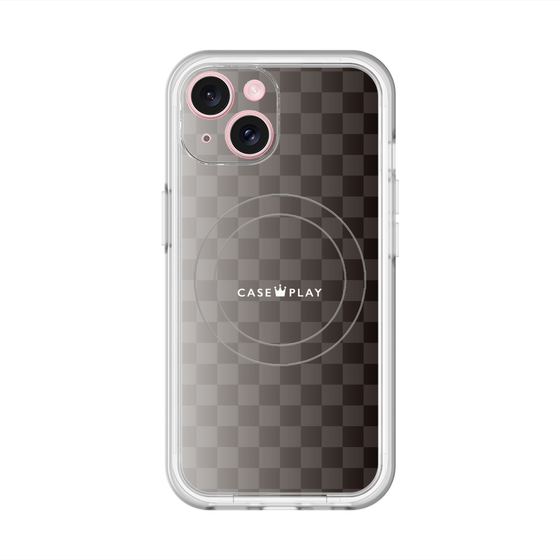スリムプロテクションプレミアムケース with MagSafe［ CASEPLAY Check - Black ］