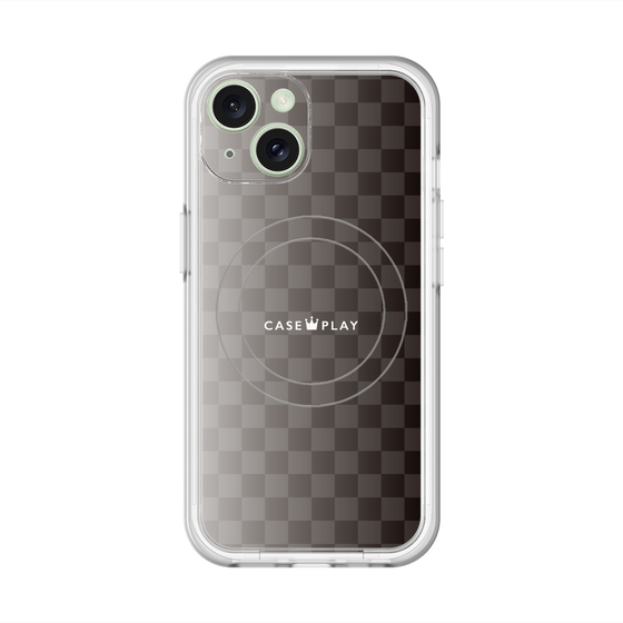 スリムプロテクションプレミアムケース with MagSafe［ CASEPLAY Check - Black ］