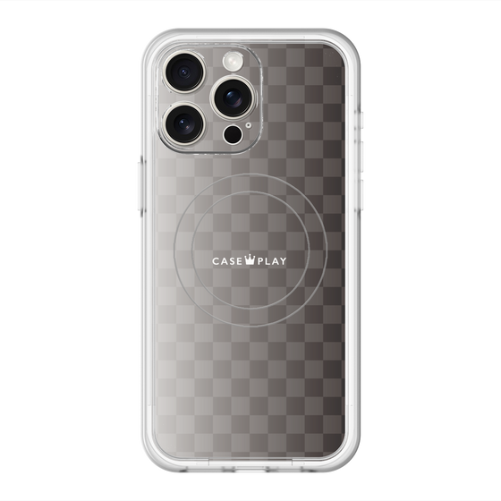 スリムプロテクションプレミアムケース with MagSafe［ CASEPLAY Check - Black ］
