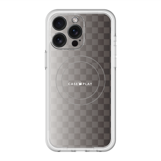 スリムプロテクションプレミアムケース with MagSafe［ CASEPLAY Check - Black ］