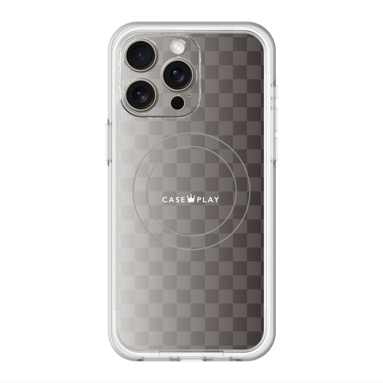 スリムプロテクションプレミアムケース with MagSafe［ CASEPLAY Check - Black ］