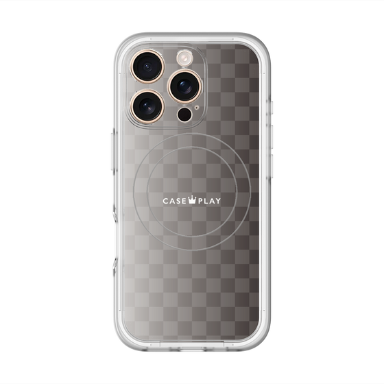 スリムプロテクションプレミアムケース with MagSafe［ CASEPLAY Check - Black ］