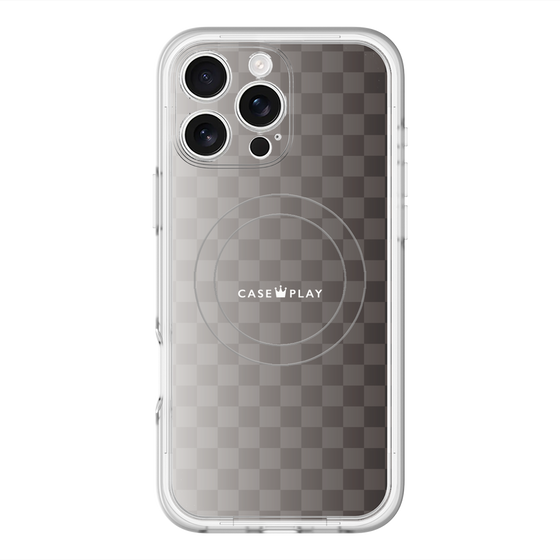 スリムプロテクションプレミアムケース with MagSafe［ CASEPLAY Check - Black ］