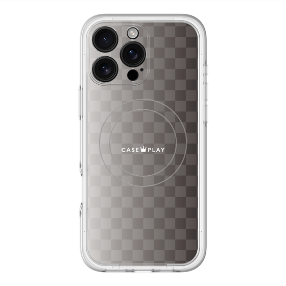 スリムプロテクションプレミアムケース with MagSafe［ CASEPLAY Check - Black ］