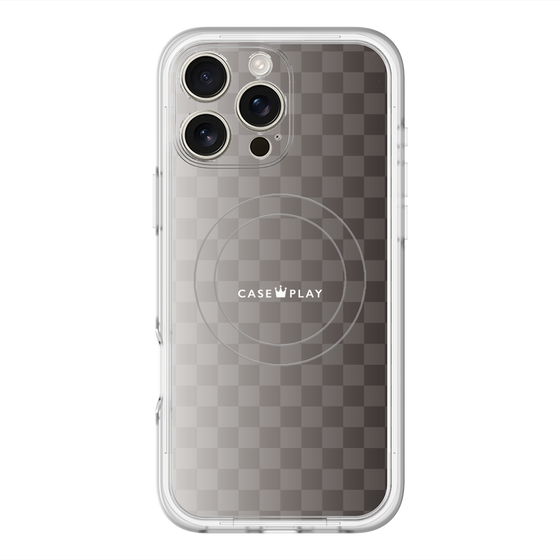 スリムプロテクションプレミアムケース with MagSafe［ CASEPLAY Check - Black ］