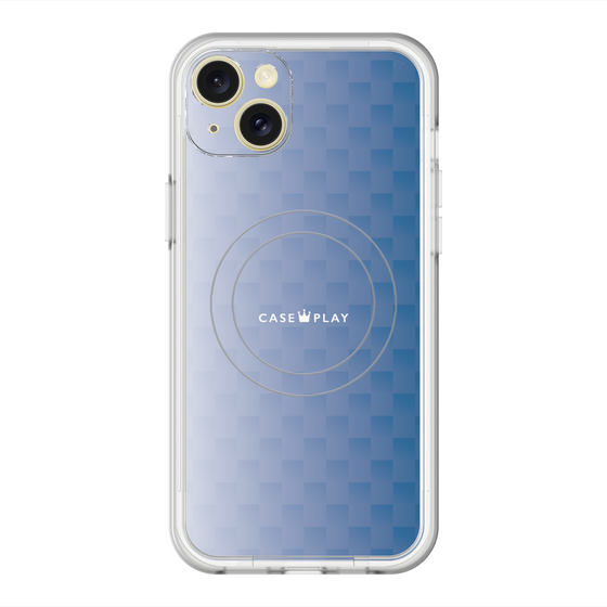 スリムプロテクションプレミアムケース with MagSafe［ CASEPLAY Check - Blue ］