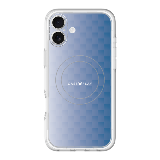 スリムプロテクションプレミアムケース with MagSafe［ CASEPLAY Check - Blue ］