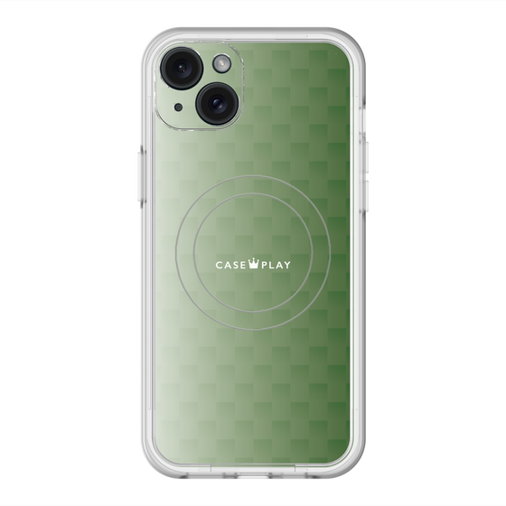 スリムプロテクションプレミアムケース with MagSafe［ CASEPLAY Check - Green ］