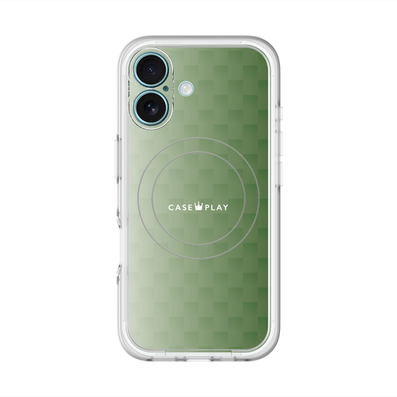 スリムプロテクションプレミアムケース with MagSafe［ CASEPLAY Check - Green ］