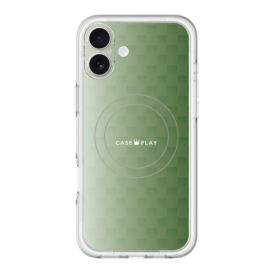 スリムプロテクションプレミアムケース with MagSafe［ CASEPLAY Check - Green ］