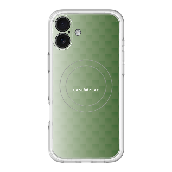 スリムプロテクションプレミアムケース with MagSafe［ CASEPLAY Check - Green ］