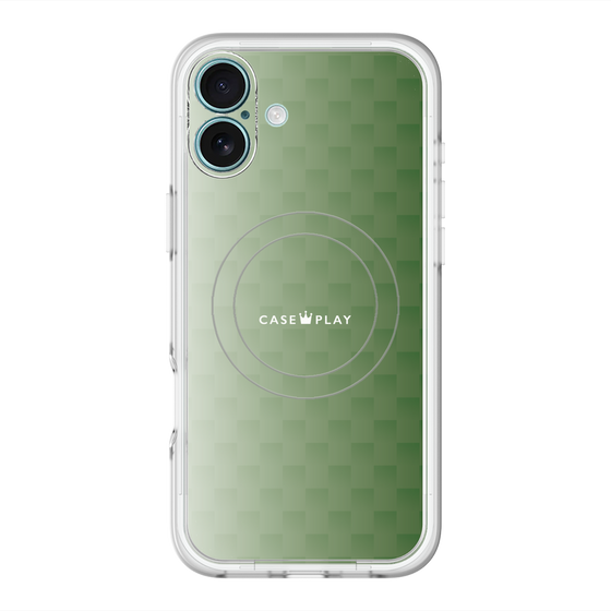 スリムプロテクションプレミアムケース with MagSafe［ CASEPLAY Check - Green ］