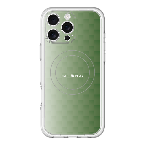 スリムプロテクションプレミアムケース with MagSafe［ CASEPLAY Check - Green ］