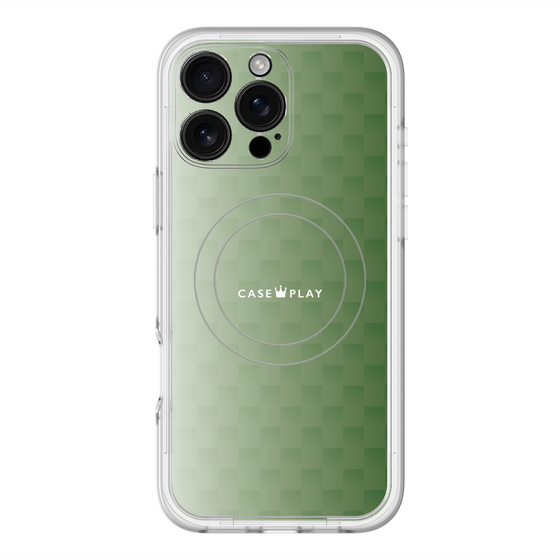 スリムプロテクションプレミアムケース with MagSafe［ CASEPLAY Check - Green ］