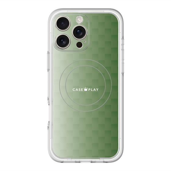 スリムプロテクションプレミアムケース with MagSafe［ CASEPLAY Check - Green ］