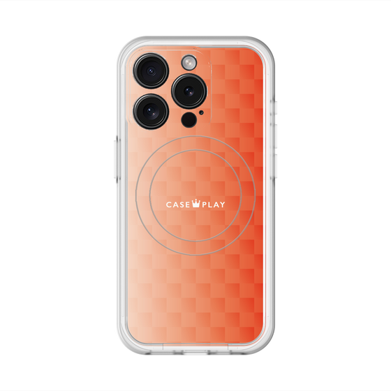 スリムプロテクションプレミアムケース with MagSafe［ CASEPLAY Check - Orange ］