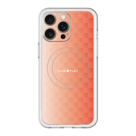 スリムプロテクションプレミアムケース with MagSafe［ CASEPLAY Check - Orange ］