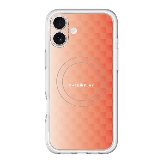 スリムプロテクションプレミアムケース with MagSafe［ CASEPLAY Check - Orange ］