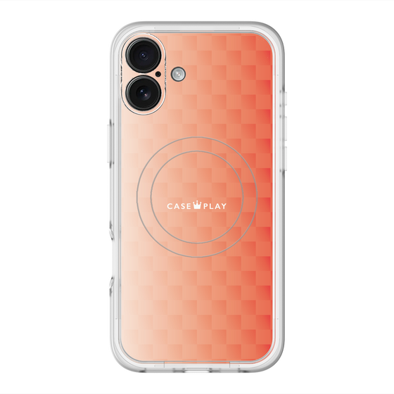スリムプロテクションプレミアムケース with MagSafe［ CASEPLAY Check - Orange ］