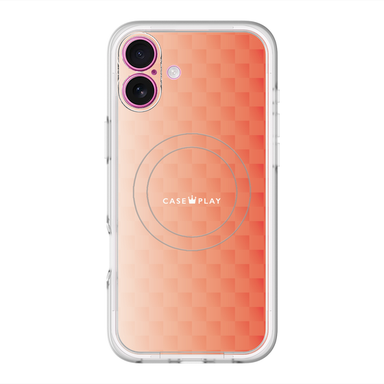 スリムプロテクションプレミアムケース with MagSafe［ CASEPLAY Check - Orange ］