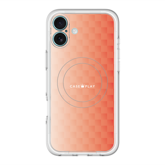 スリムプロテクションプレミアムケース with MagSafe［ CASEPLAY Check - Orange ］