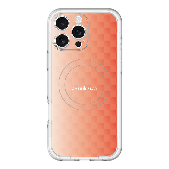 スリムプロテクションプレミアムケース with MagSafe［ CASEPLAY Check - Orange ］