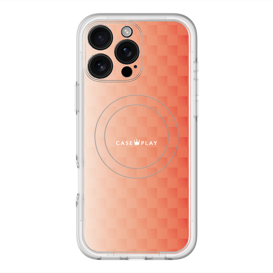 スリムプロテクションプレミアムケース with MagSafe［ CASEPLAY Check - Orange ］