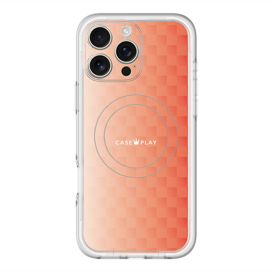 スリムプロテクションプレミアムケース with MagSafe［ CASEPLAY Check - Orange ］