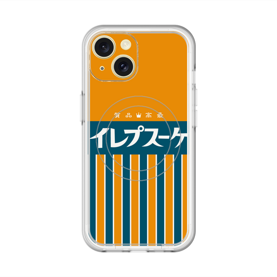 スリムプロテクションプレミアムケース with MagSafe［ CASEPLAY Retro - Orange ］