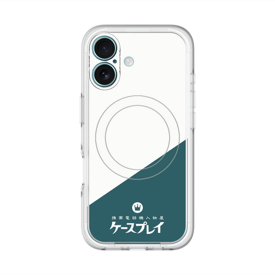 スリムプロテクションプレミアムケース with MagSafe［ CASEPLAY Retro - Green ］