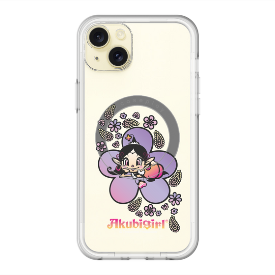 スリムプロテクションプレミアムケース with MagSafe［ アクビガール - フラワー ］