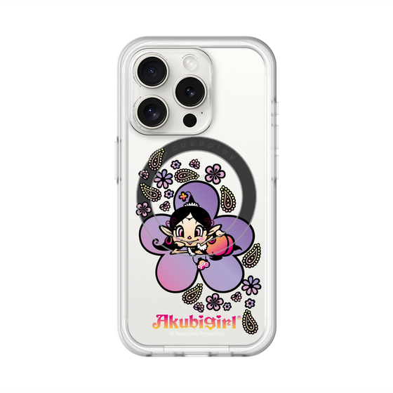 スリムプロテクションプレミアムケース with MagSafe［ アクビガール - フラワー ］